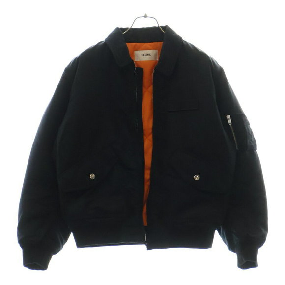 Celine Patch Nylon Bomber Jacket Black - Picture 1 of 5